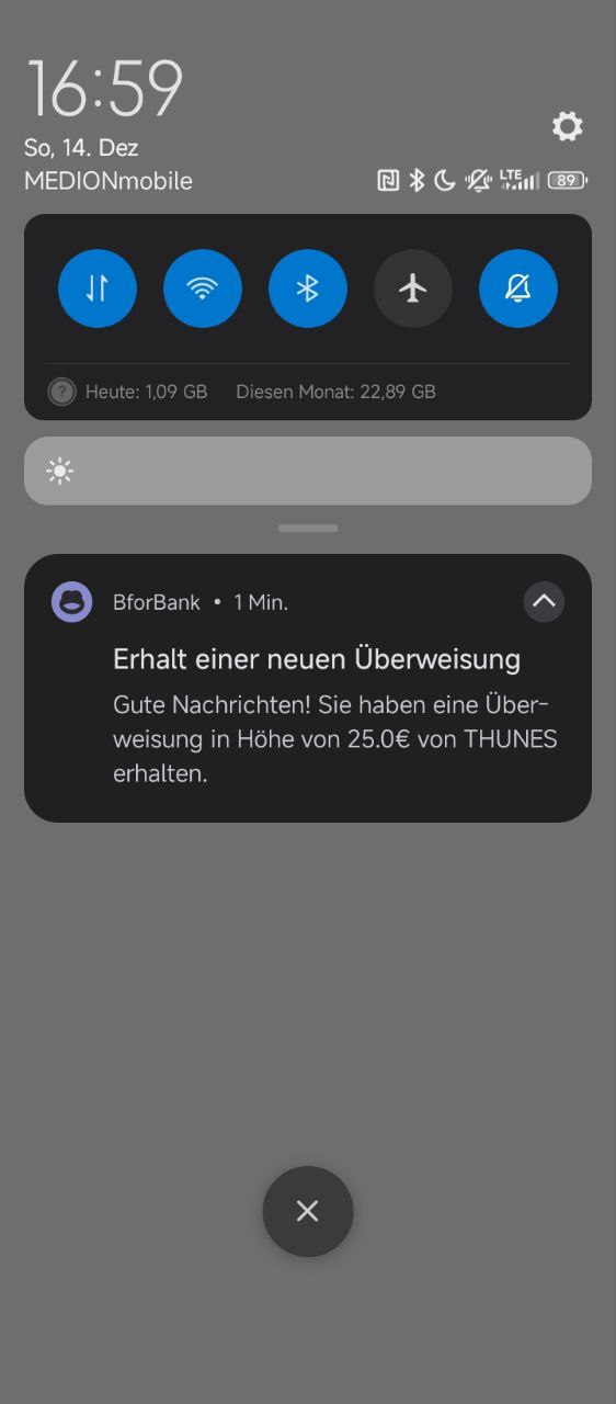 Bewertung / Auszahlung